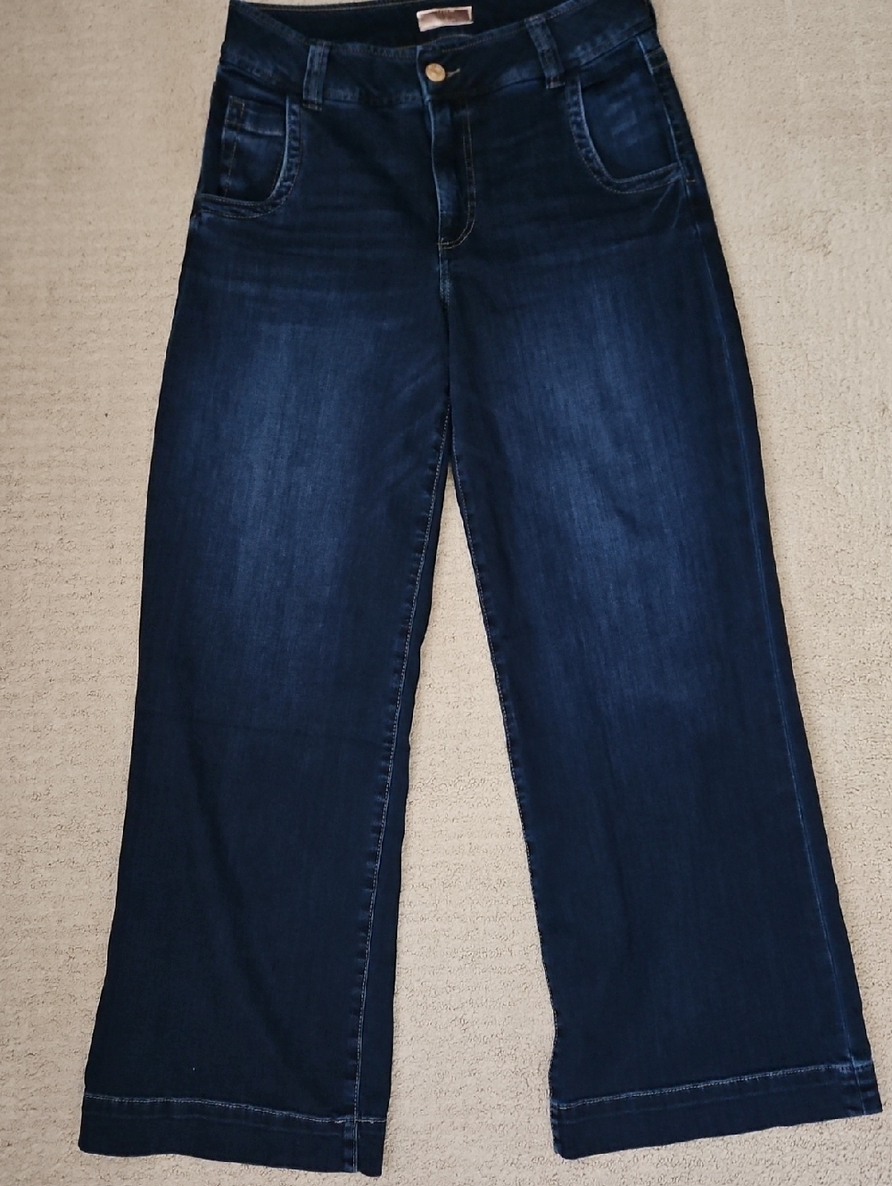 Classic Wide-Leg Women's Jeans - Dark Blue By Kut - Picture 9 of 9